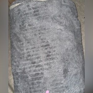 Plush Gray Fuzzy Blanket